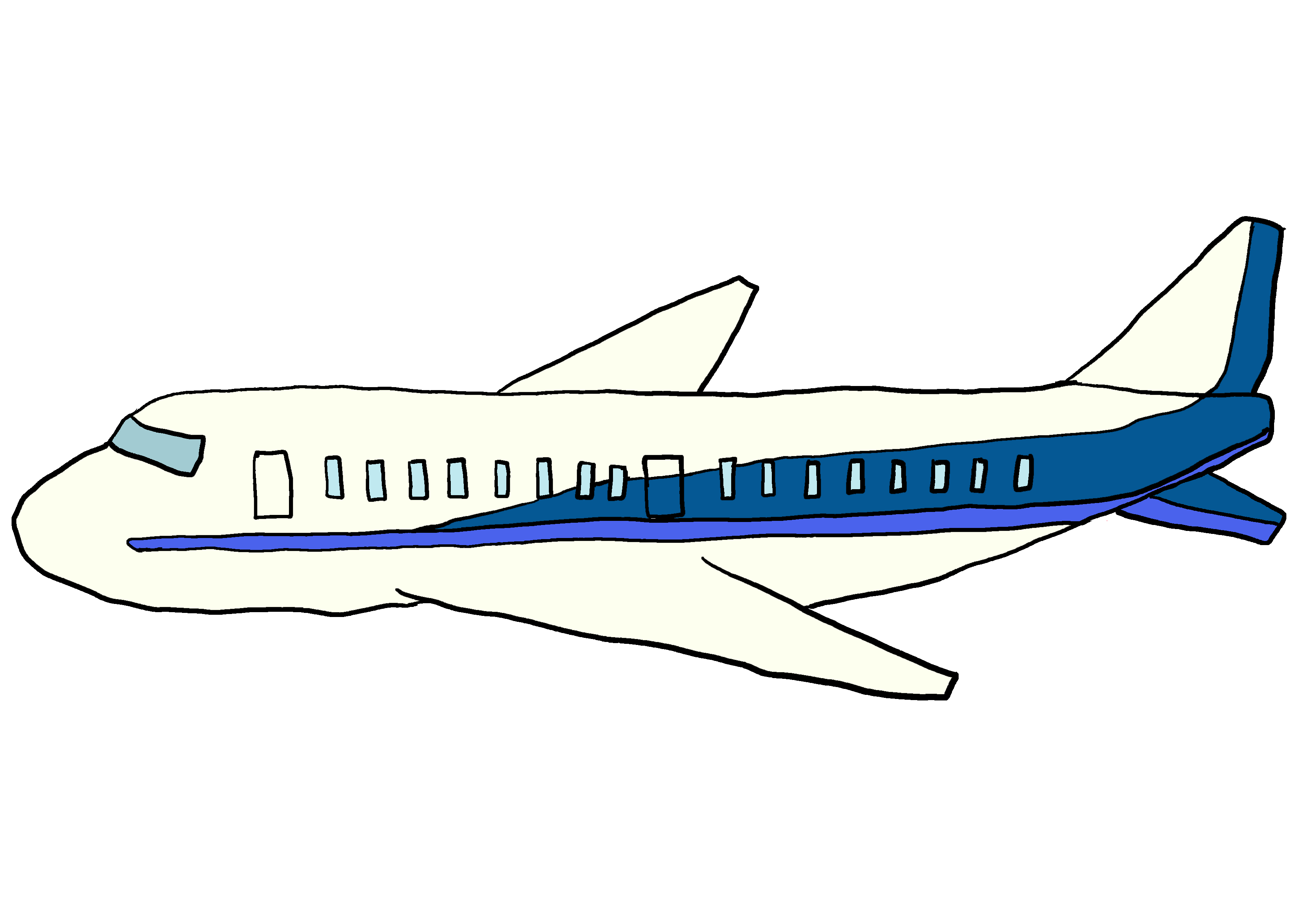 商用フリーイラスト【飛行機】