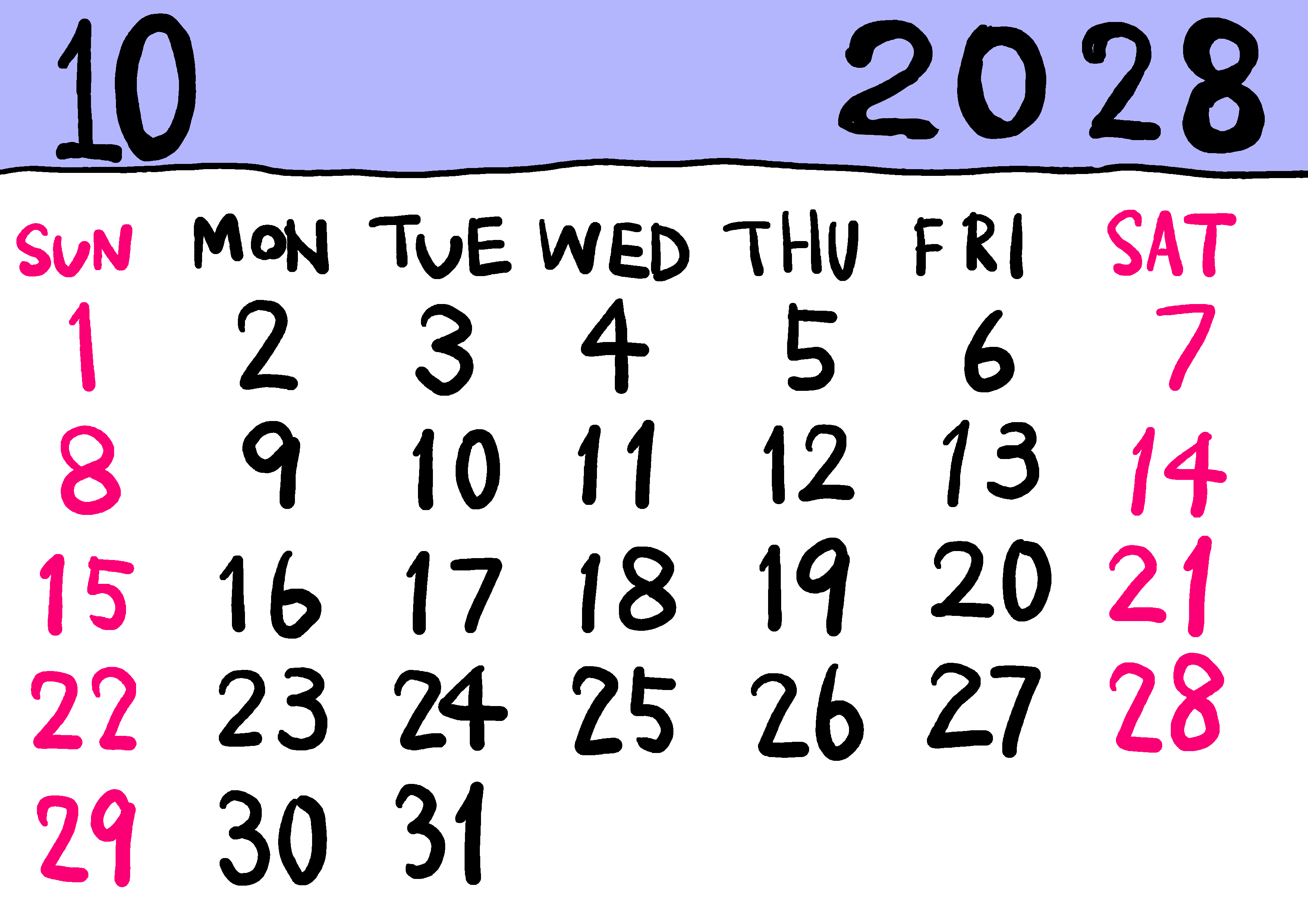 6 月 カレンダー イラスト シモネタ