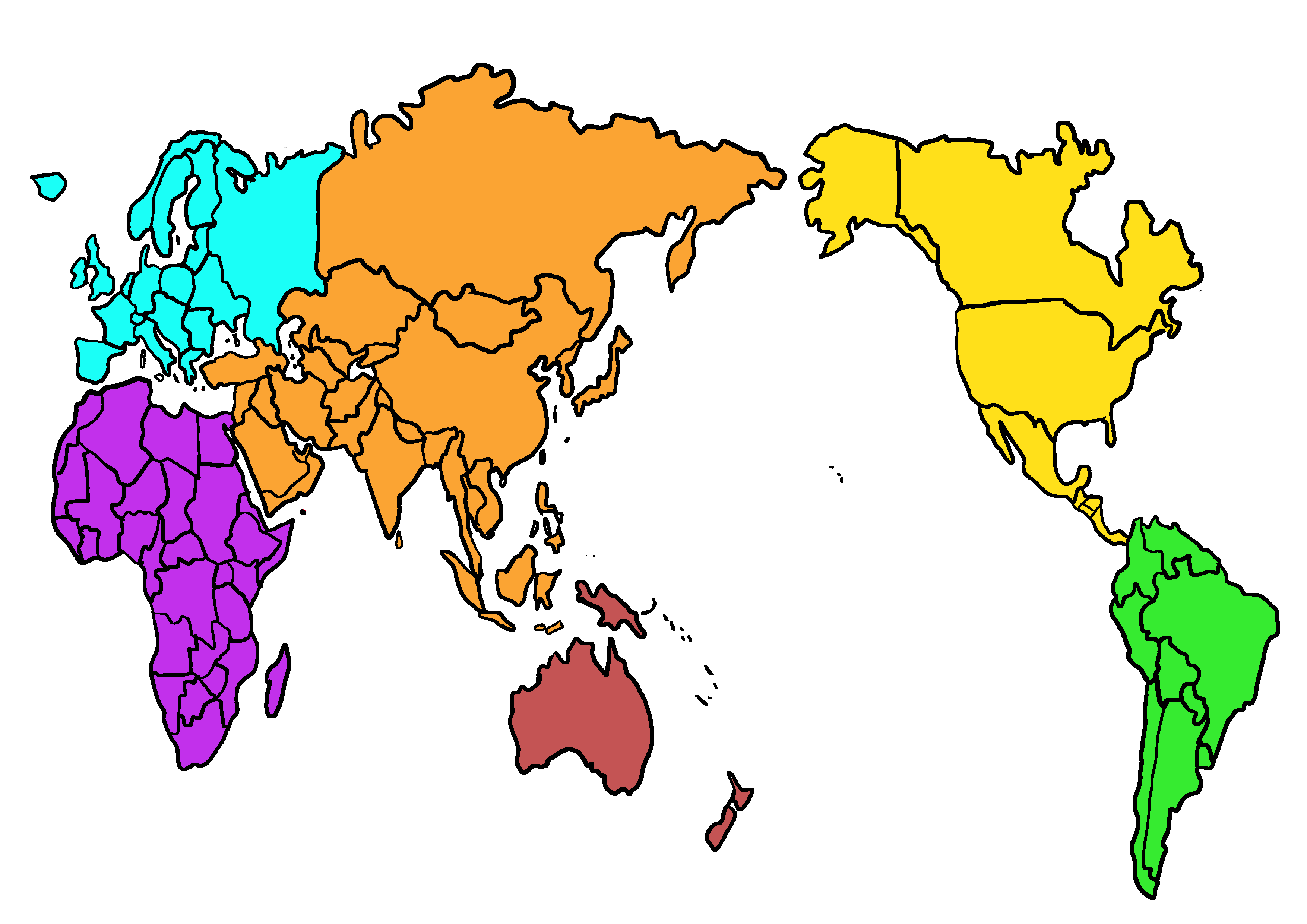 世界地図イラスト