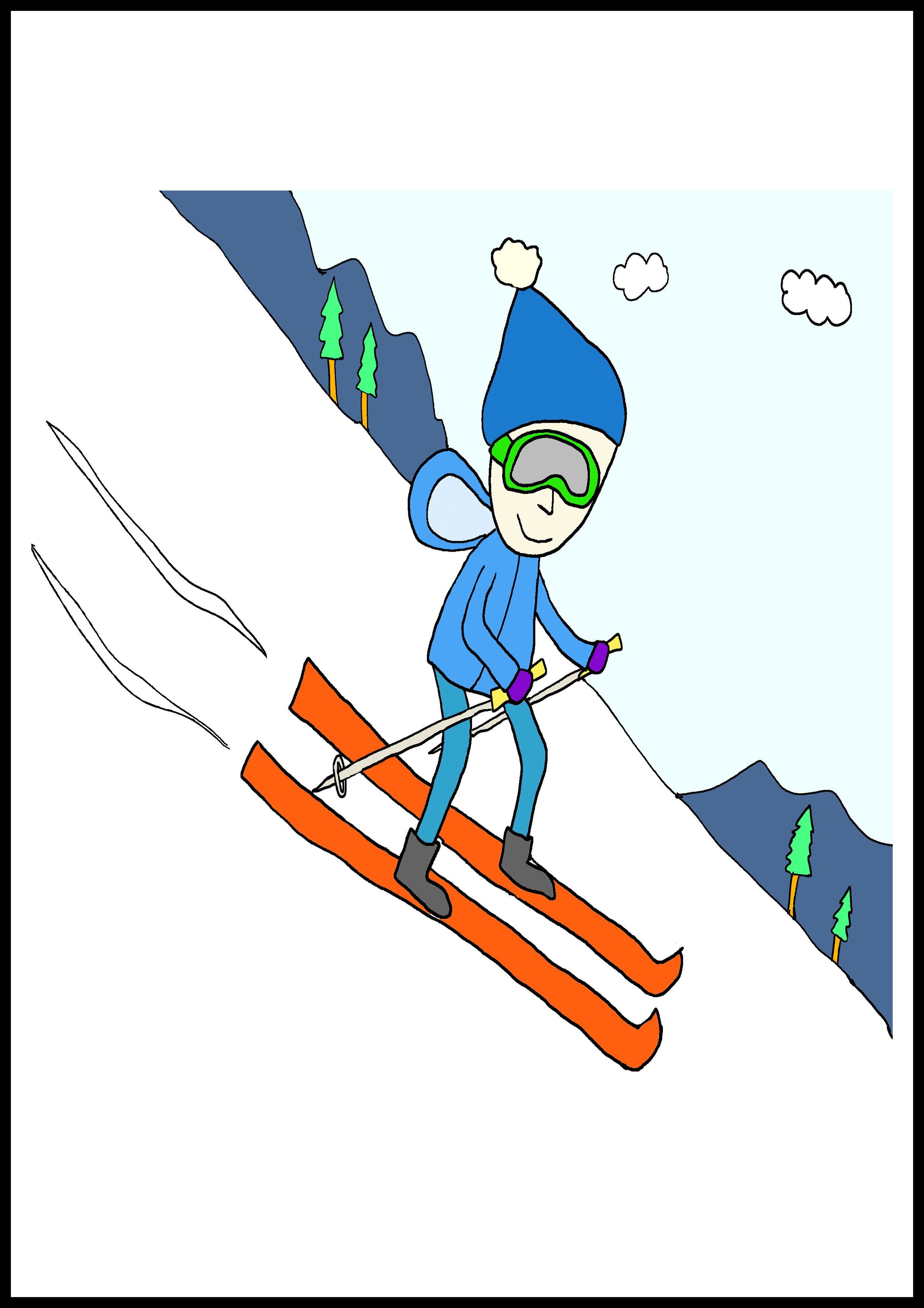 カルタイラスト【スキー】