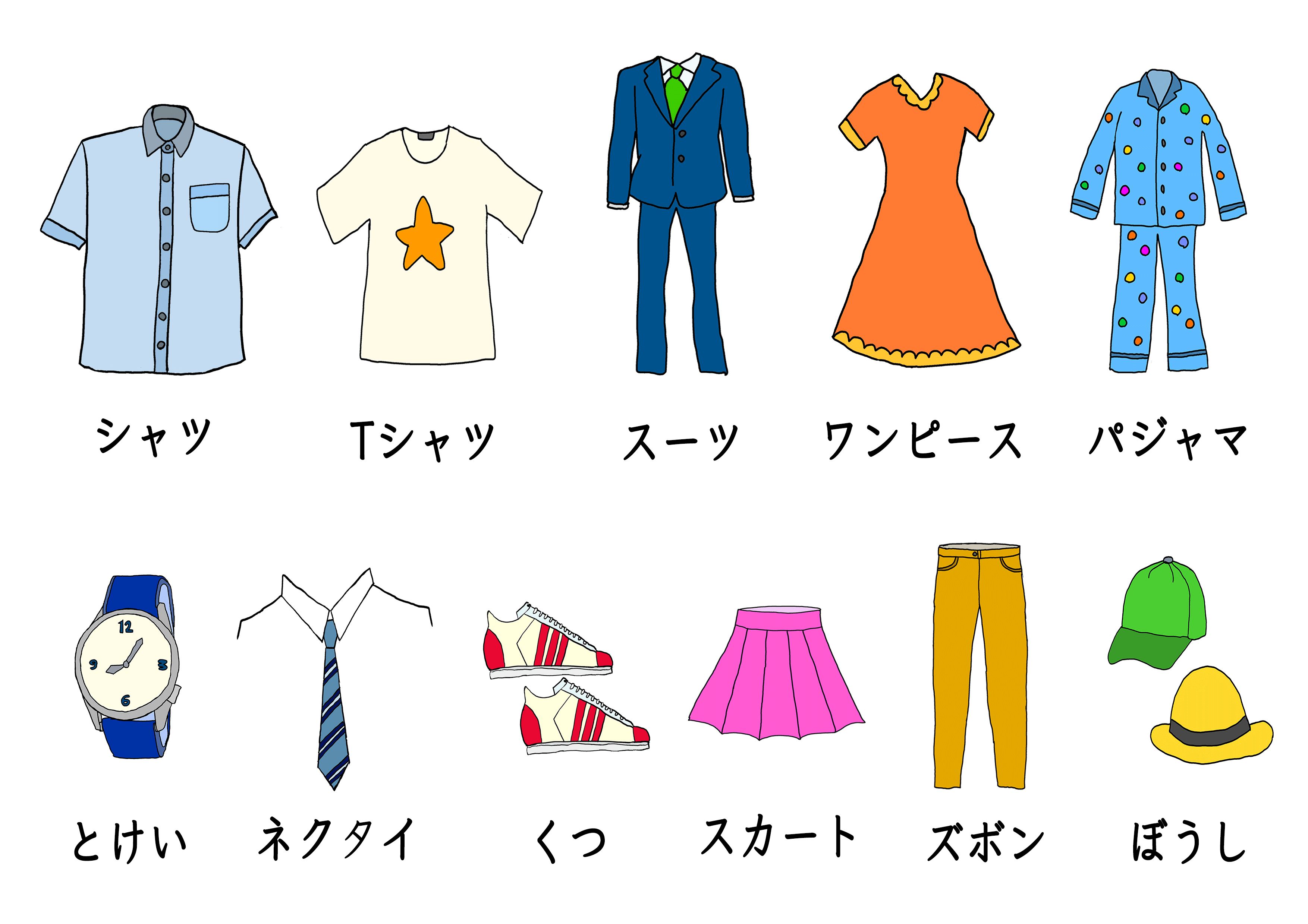 服飾の日本語は？