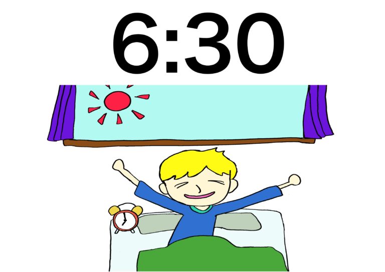 【イラスト】4課「〜時に/〜時から〜時まで」 にほんご教師ピック